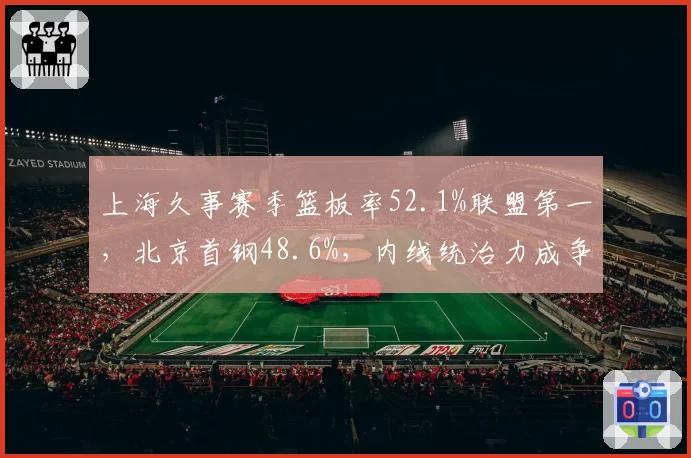 上海久事赛季篮板率52.1%联盟第一,北京首钢48.6%,内线统治力成争冠关键变量